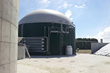 Biogas production plant from whey